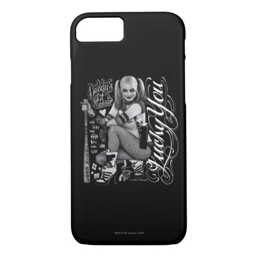 Suicide Squad | Harley Quinn Typografy Foto Case-Mate iPhone Hülle (Rückseite)