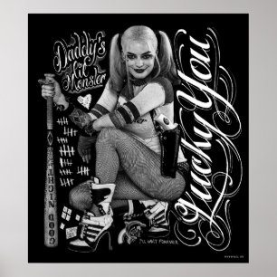 Suicide Squad Harley Quinn Typografy Foto Poster
