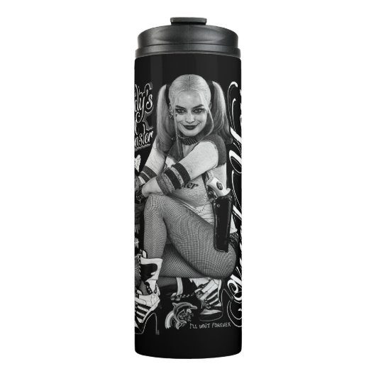 Suicide Squad | Harley Quinn Typografy Foto Thermosbecher (Vorderseite)