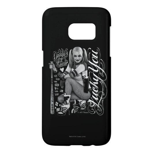 Suicide Squad Harley | Quinn Typography Foto Case-Mate Samsung Galaxy Hülle (Rückseite)