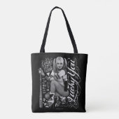 Suicide Squad Harley | Quinn Typography Foto Tasche (Rückseite)