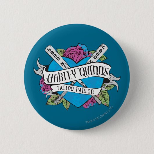 Suicide Squad | Harley Quinns Tattoo Parlor Herz Button (Vorderseite)
