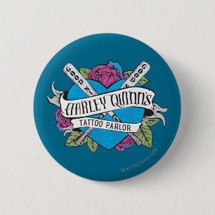 Suicide Squad   Harley Quinns Tattoo Parlor Herz Button