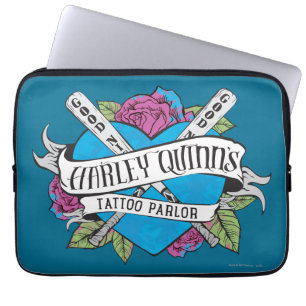 Suicide Squad Harley Quinns Tattoo Parlor Herz Laptopschutzhülle