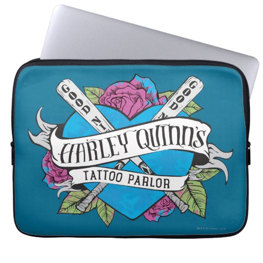 Suicide Squad | Harley Quinns Tattoo Parlor Herz Laptopschutzhülle (Vorderseite)