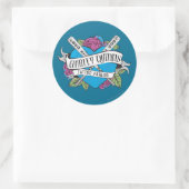 Suicide Squad | Harley Quinns Tattoo Parlor Herz Runder Aufkleber (Tasche)