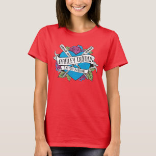 Suicide Squad Harley Quinns Tattoo Parlor Herz T-Shirt