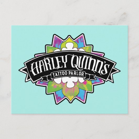 Suicide Squad | Harley Quinns Tattoo Parlor Lotus Postkarte (Vorderseite)