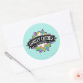 Suicide Squad | Harley Quinns Tattoo Parlor Lotus Runder Aufkleber (Umschlag)