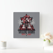 Suicide Squad | Hübsche Crazy Squad Girls Quadratische Wanduhr (Zuhause)