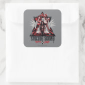 Suicide Squad | Hübsche Crazy Squad Girls Quadratischer Aufkleber (Tasche)
