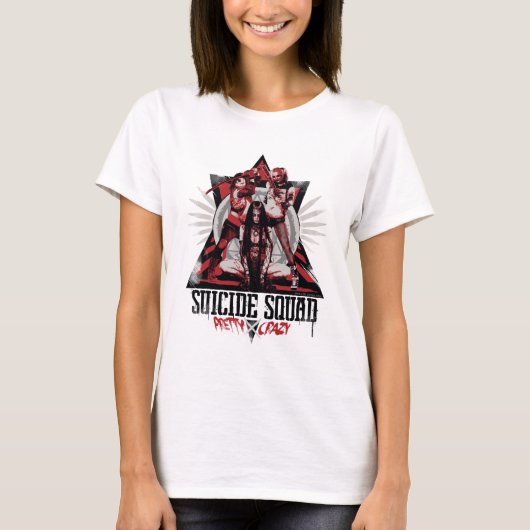 Suicide Squad | Hübsche Crazy Squad Girls T-Shirt (Vorderseite)