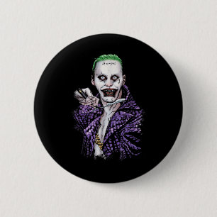 Suicide Squad Joker Blade Black T Shirt Button