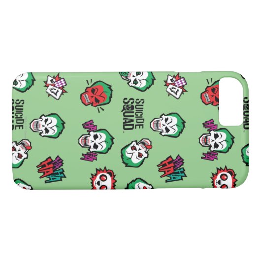 Suicide Squad | Joker Emoji Pattern Case-Mate iPhone Hülle (Rückseite (Horizontal))