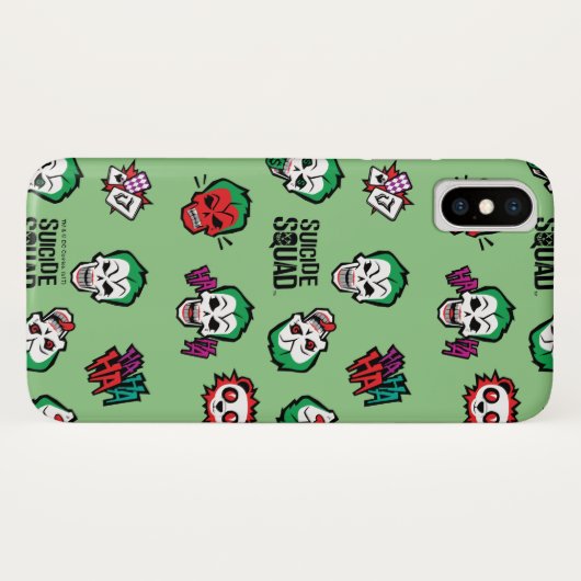 Suicide Squad | Joker Emoji Pattern Case-Mate iPhone Hülle (Rückseite (Horizontal))