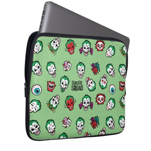 Suicide Squad | Joker Emoji Pattern Laptopschutzhülle (Vorne Rechts)