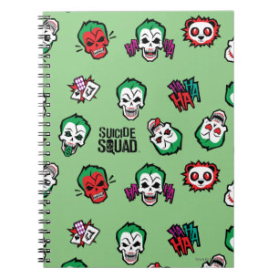Suicide Squad   Joker Emoji Pattern Notizblock