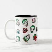 Suicide Squad | Joker Emoji Pattern Zweifarbige Tasse (Links)