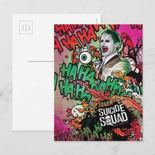 Suicide Squad | Joker Graffiti Postkarte (Vorne/Hinten)