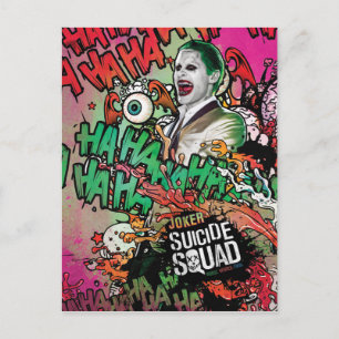 Suicide Squad   Joker Graffiti Postkarte