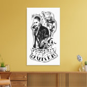 Suicide Squad Joker & Harley Airbrush Leinwanddruck (Insitu (Wohnzimmer))