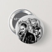 Suicide Squad | Joker & Harley Airbrush Tattoo Button (Vorne & Hinten)