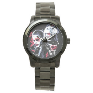 Suicide Squad Joker & Harley Painted Graffiti Armbanduhr