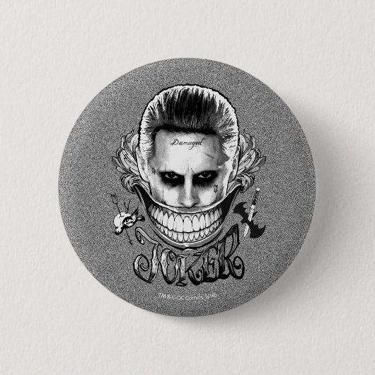 Suicide Squad | Joker Lächeln Button (Vorderseite)