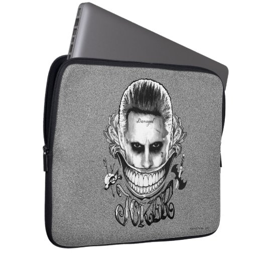 Suicide Squad | Joker Lächeln Laptopschutzhülle (Vorne Rechts)