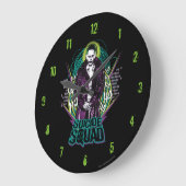 Suicide Squad | Joker Retro Rock Graphic Große Wanduhr (Winkel)