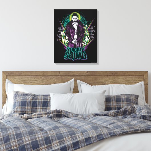 Suicide Squad | Joker Retro Rock Graphic Leinwanddruck (Insitu (Schlafzimmer))