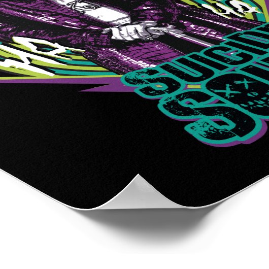 Suicide Squad | Joker Retro Rock Graphic Poster (Ecke)