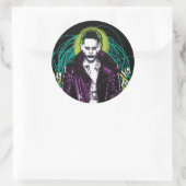 Suicide Squad | Joker Retro Rock Graphic Runder Aufkleber (Tasche)