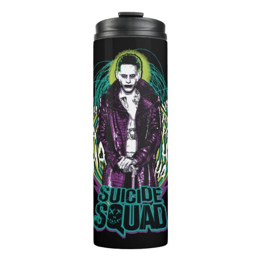 Suicide Squad | Joker Retro Rock Graphic Thermosbecher (Vorderseite)