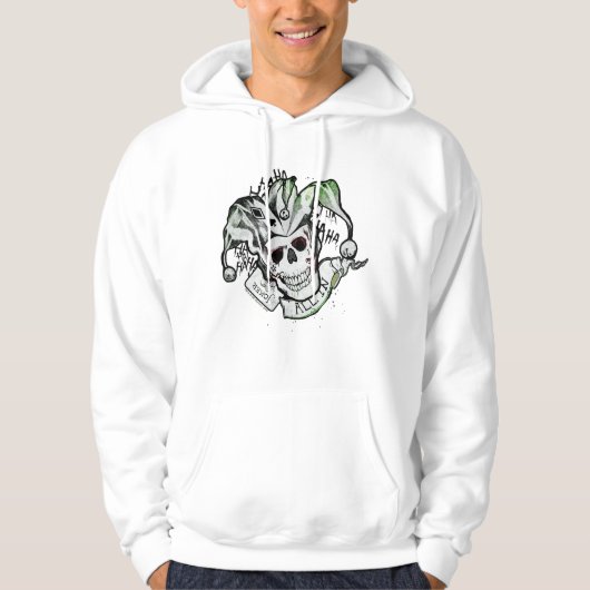 Suicide Squad | Joker Skull "All in" Tattoo Art Hoodie (Vorderseite)