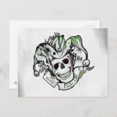 Suicide Squad | Joker Skull "All in" Tattoo Art Postkarte (Vorne/Hinten)