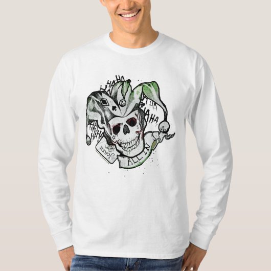 Suicide Squad | Joker Skull "All in" Tattoo Art T-Shirt (Vorderseite)
