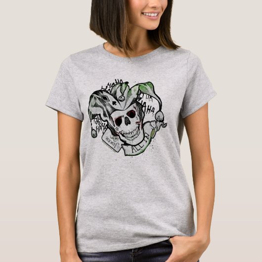 Suicide Squad | Joker Skull "All in" Tattoo Art T-Shirt (Vorderseite)