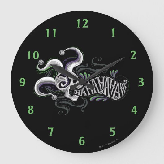 Suicide Squad | Joker Skull - Haha Große Wanduhr (Vorderseite)