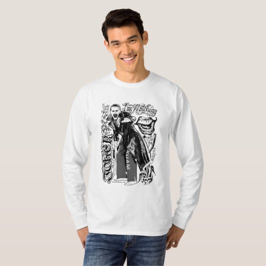 Suicide Squad | Joker Typografy Foto T-Shirt (Vorne ganz)