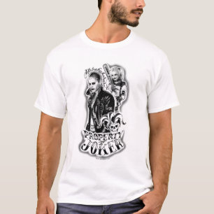Suicide Squad Joker und Harley Airbrush Tattoo T-Shirt