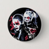 Suicide Squad | Joker und Harley Painted Graffiti Button (Vorderseite)