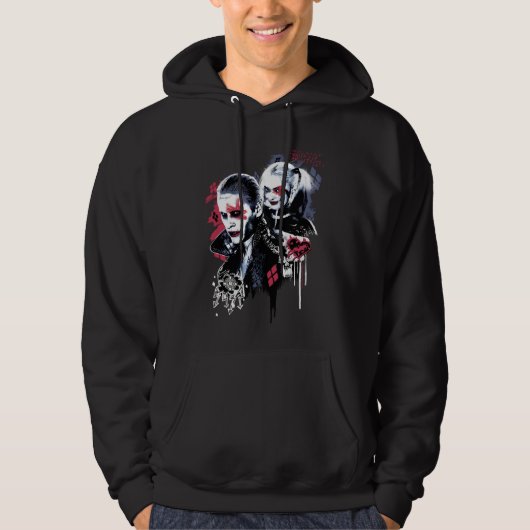 Suicide Squad | Joker und Harley Painted Graffiti Hoodie (Vorderseite)
