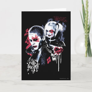 Suicide Squad   Joker und Harley Painted Graffiti Karte