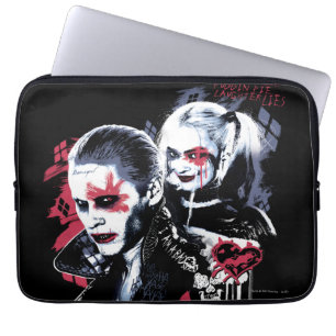 Suicide Squad   Joker und Harley Painted Graffiti Laptopschutzhülle