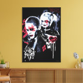 Suicide Squad | Joker und Harley Painted Graffiti Leinwanddruck (Insitu (Wohnzimmer))