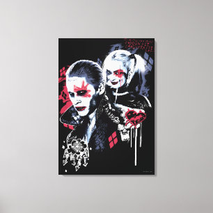 Suicide Squad Joker und Harley Painted Graffiti Leinwanddruck