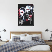Suicide Squad | Joker und Harley Painted Graffiti Leinwanddruck (Insitu (Schlafzimmer))