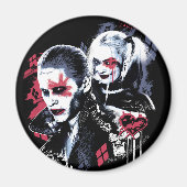 Suicide Squad | Joker und Harley Painted Graffiti Magnet (Vorne)
