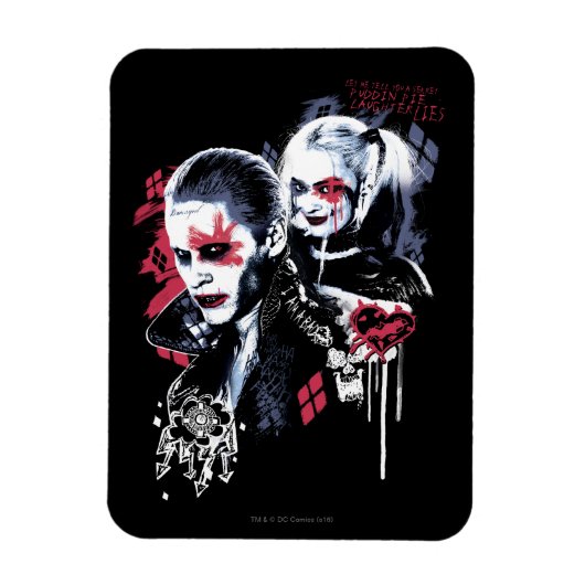 Suicide Squad | Joker und Harley Painted Graffiti Magnet (Vertikal)